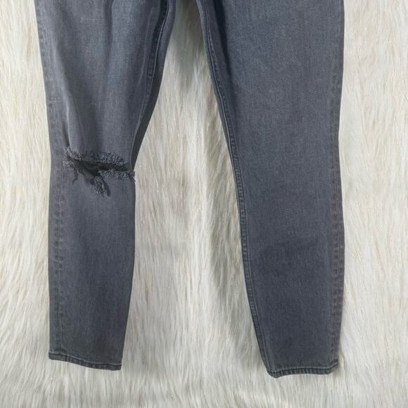 Grlfrnd Women Karolina Button Fly Slim Straight Jeans Future Forever Black 25 - Picture 3 of 11